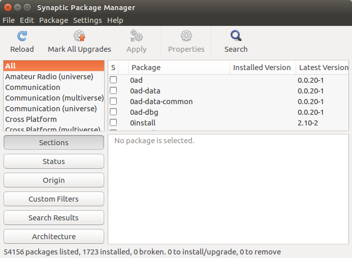 synaptic package manager