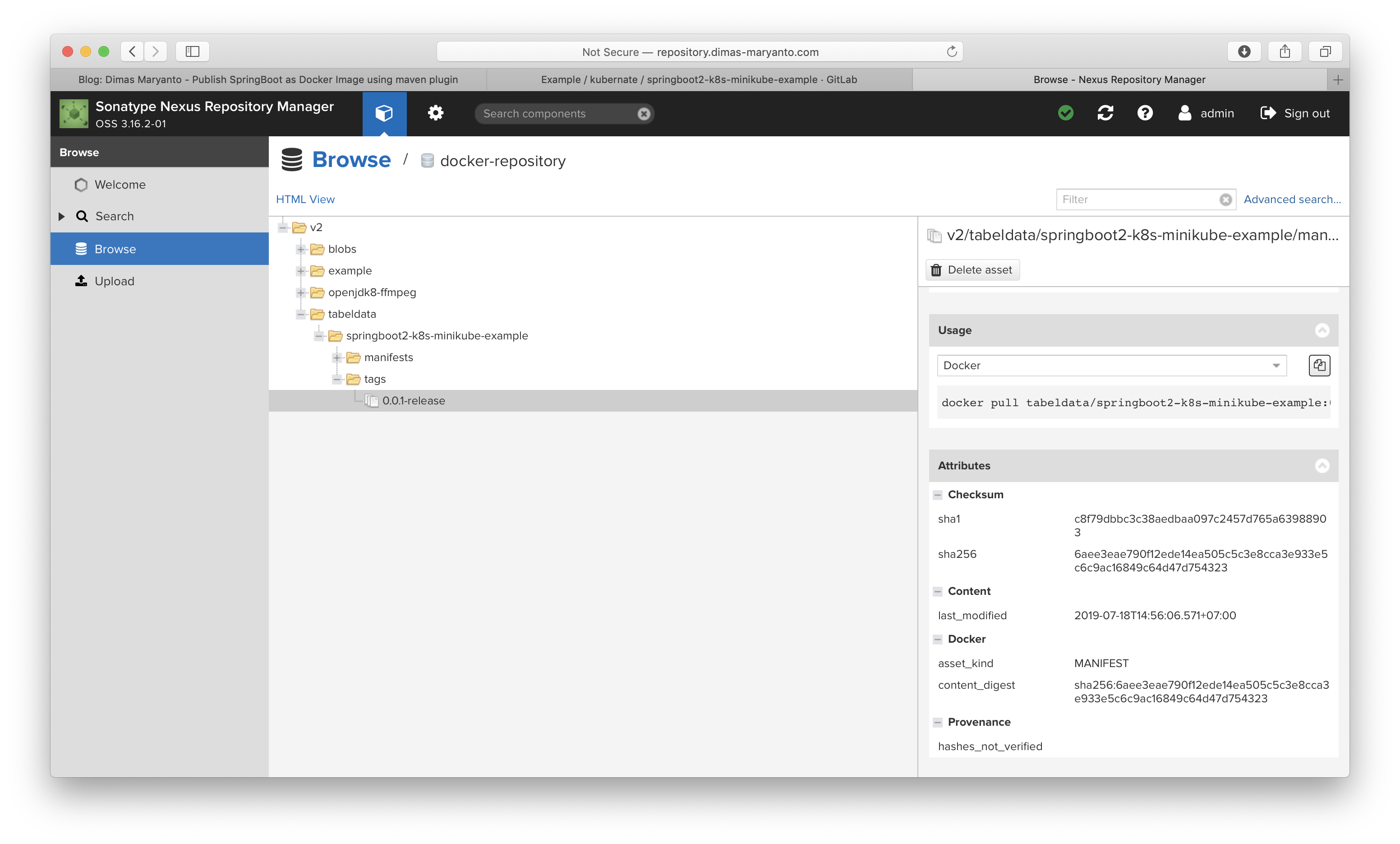 springboot stored on nexus oss