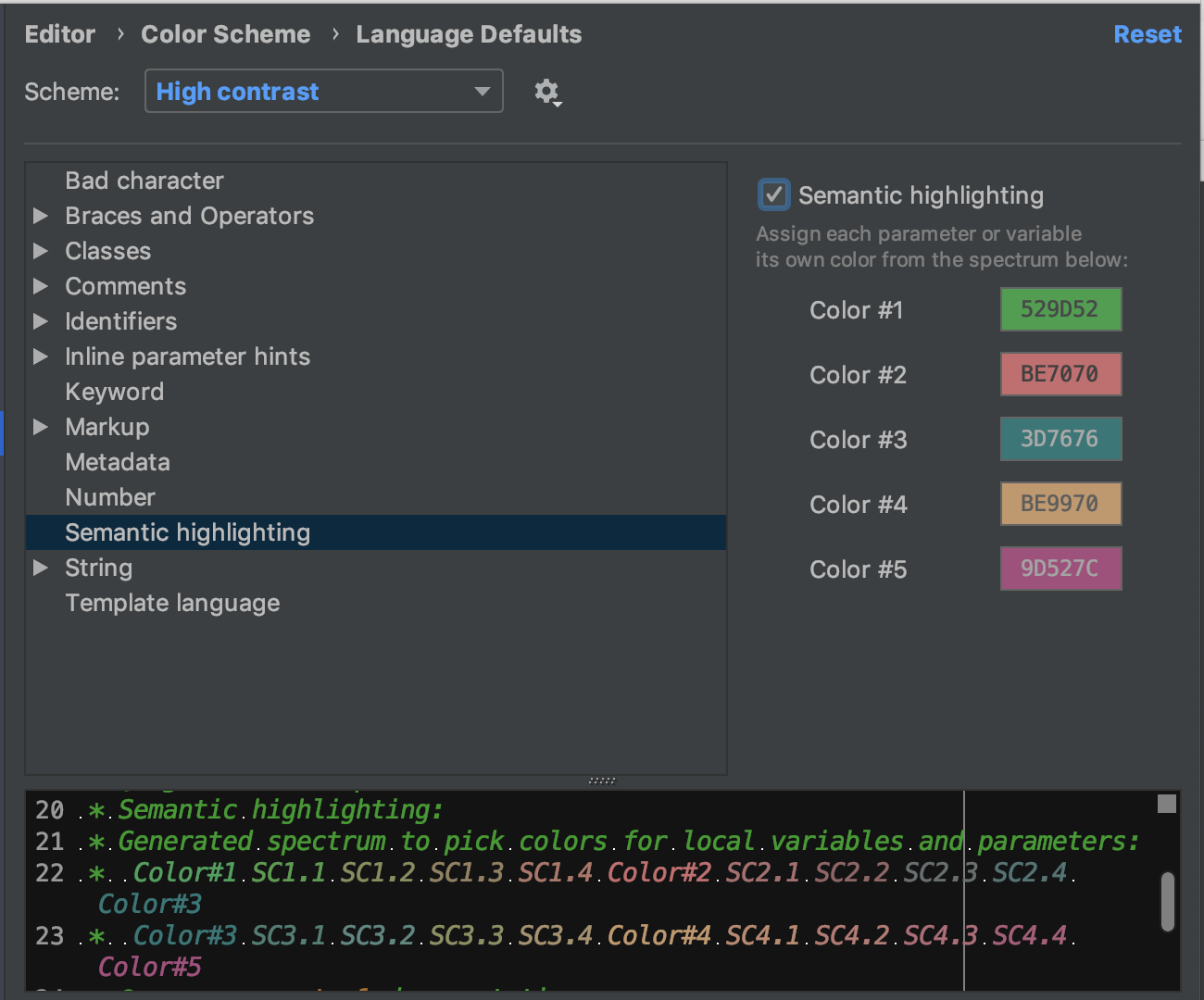 highlight schema