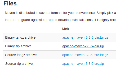 Download Apache Maven zip