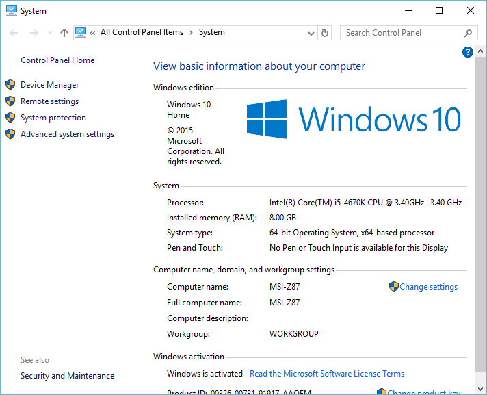 System Info Windows