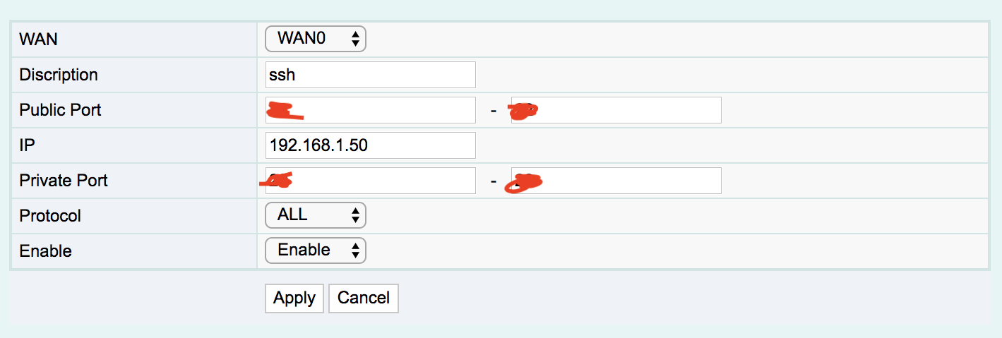 ip port forwarding