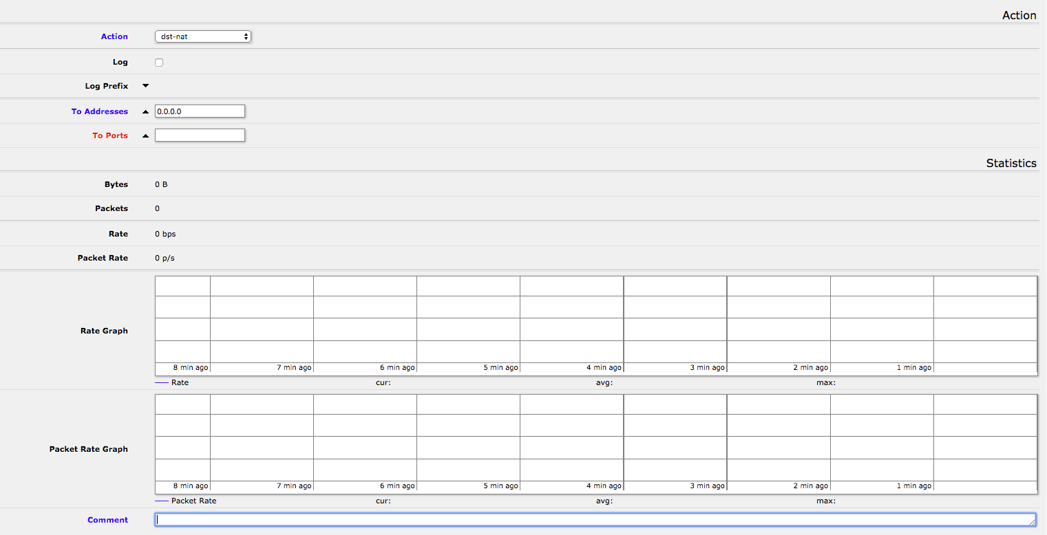 port forwarding new action