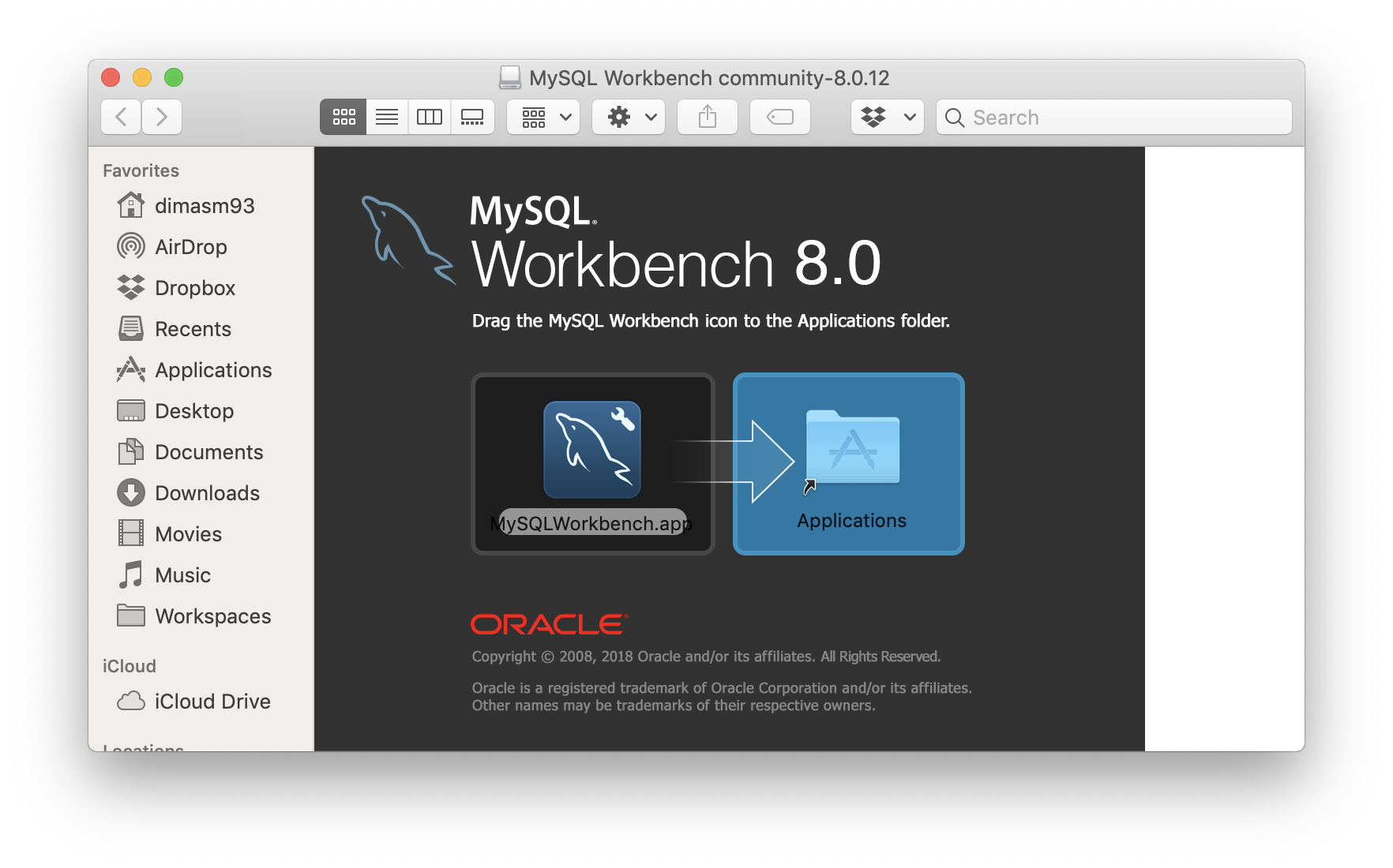 mysql client workbranch install