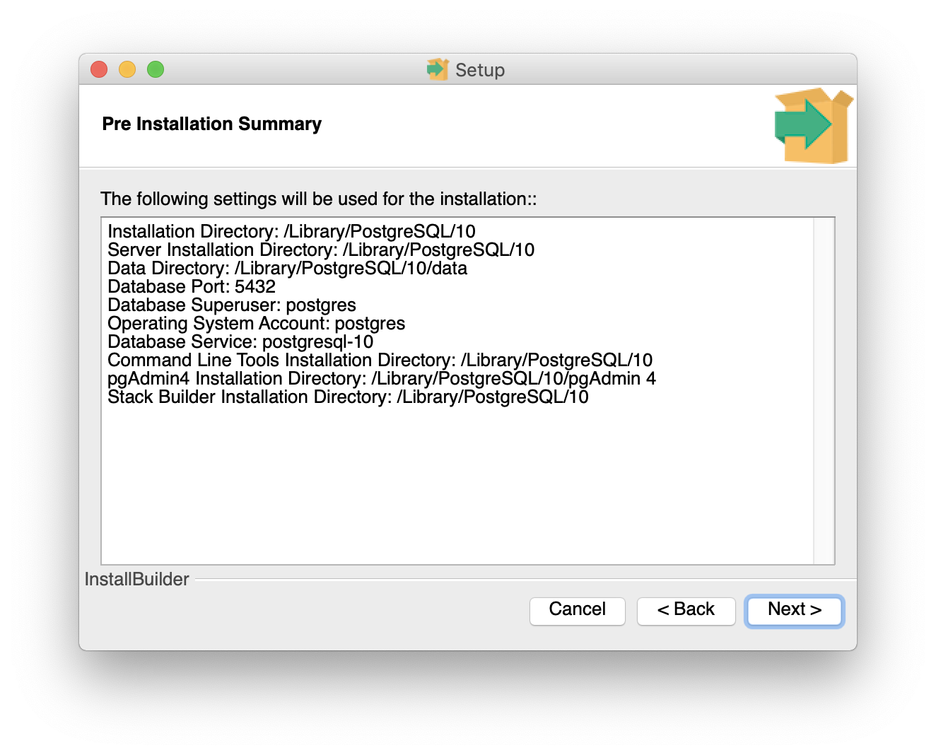 Postgresql instal