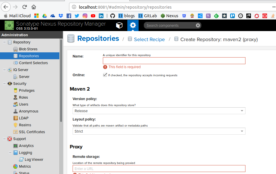 create proxy repository
