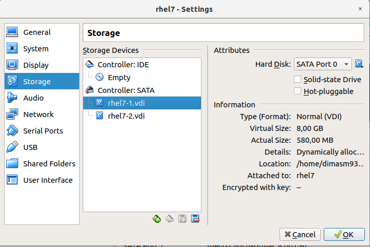 general settings vm