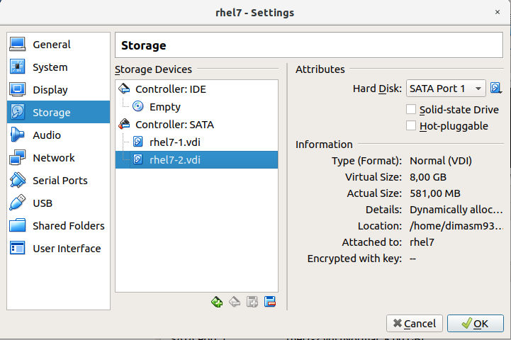 general settings vm